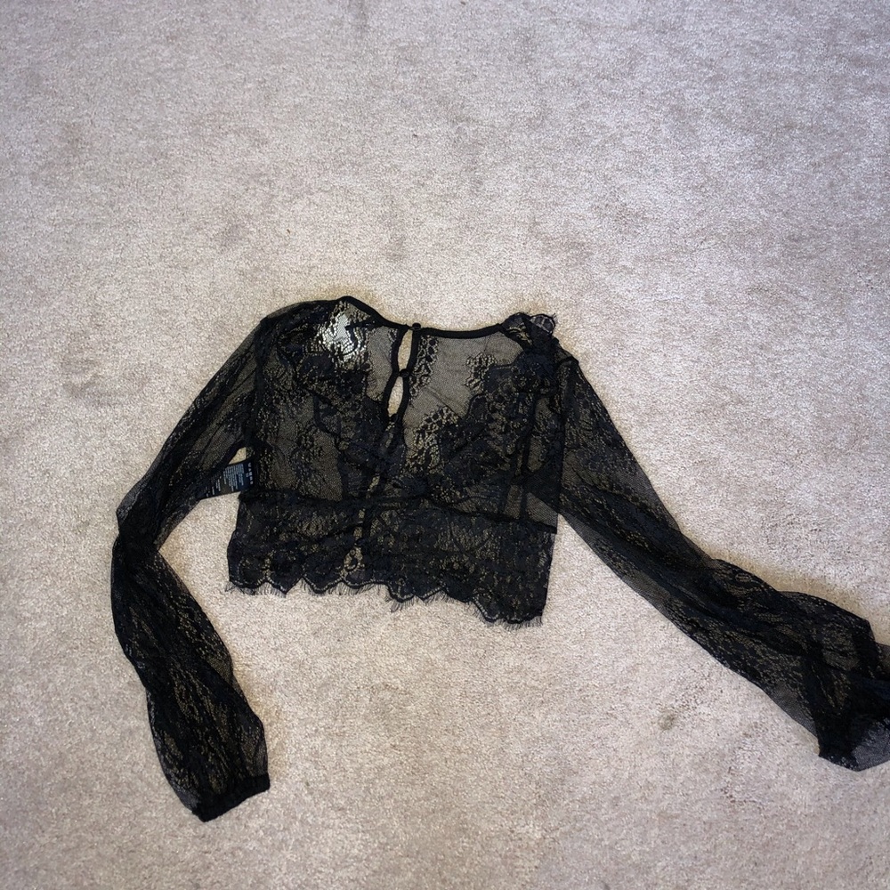 out from under laced sheer top